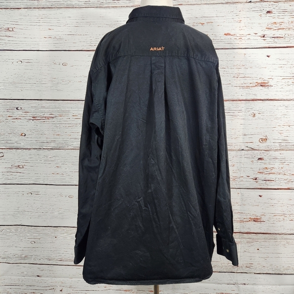 ARIAT Black Button-Down Shirt (XL) - Picture 2 of 8